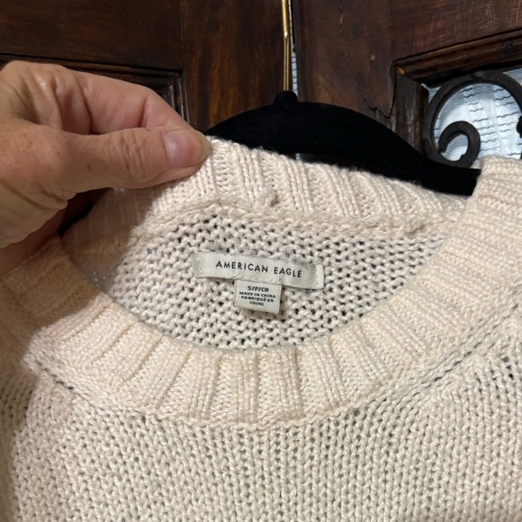 American Eagle Outfitters Colorblock Sweater - Cream, Lime, Slate - Picture 2 of 3